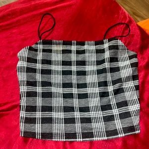 Plaid print, crop top